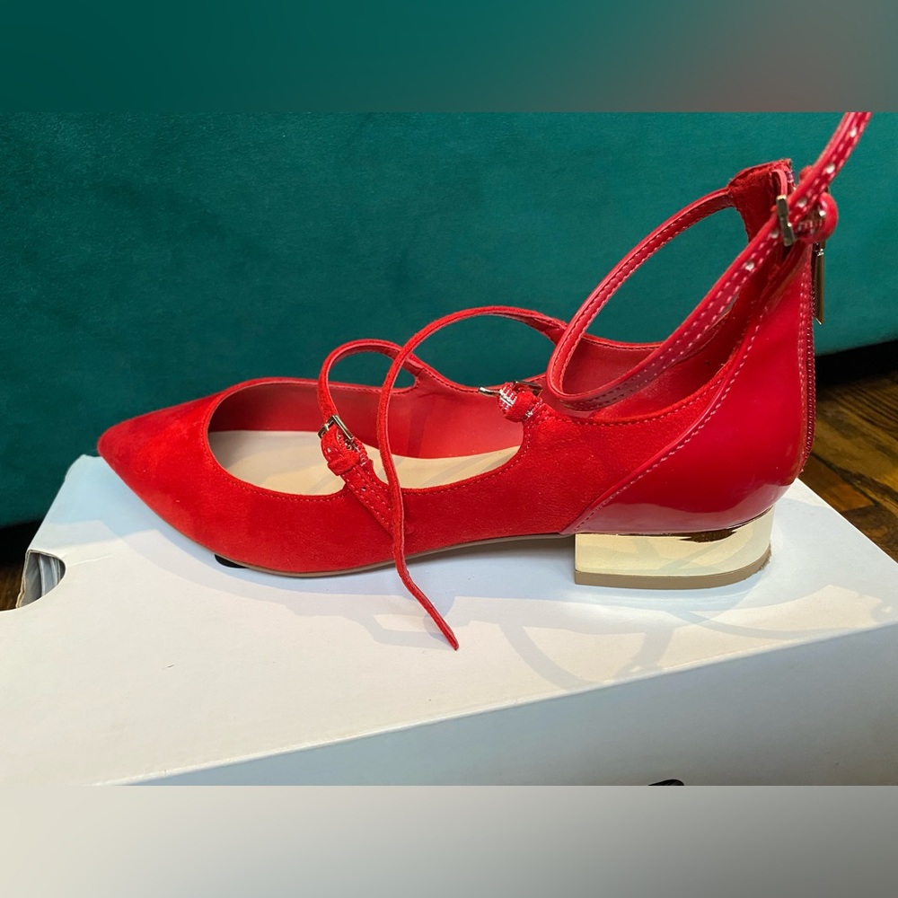 Aldo Red Suede Sindony, Size 7, Worn Once